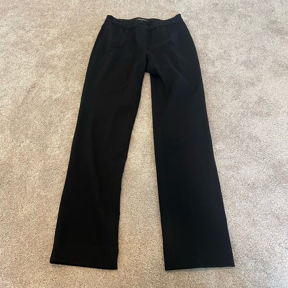 Lafayette 148 New York Women's Black Pull On Straight Leg Trouser Pant Size S - Picture 2 of 11